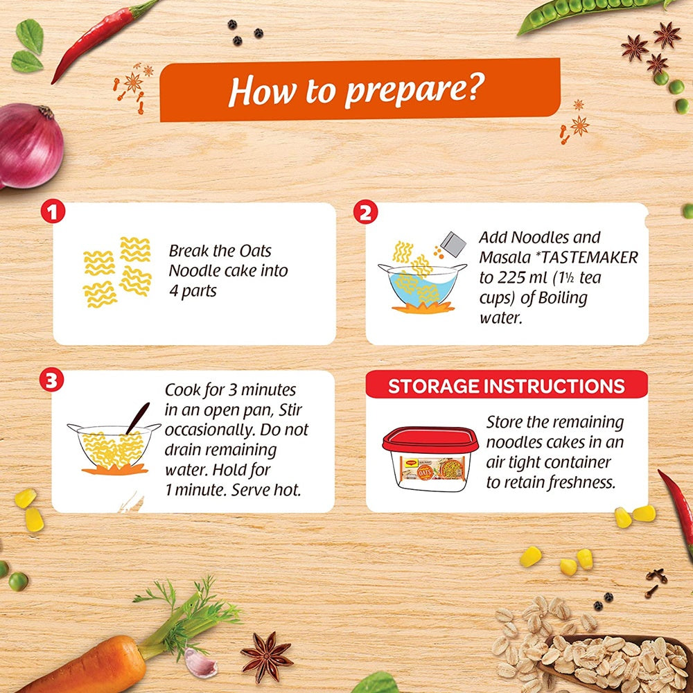 Maggi Nutri-Licious Masala Oats Noodles how to prepare