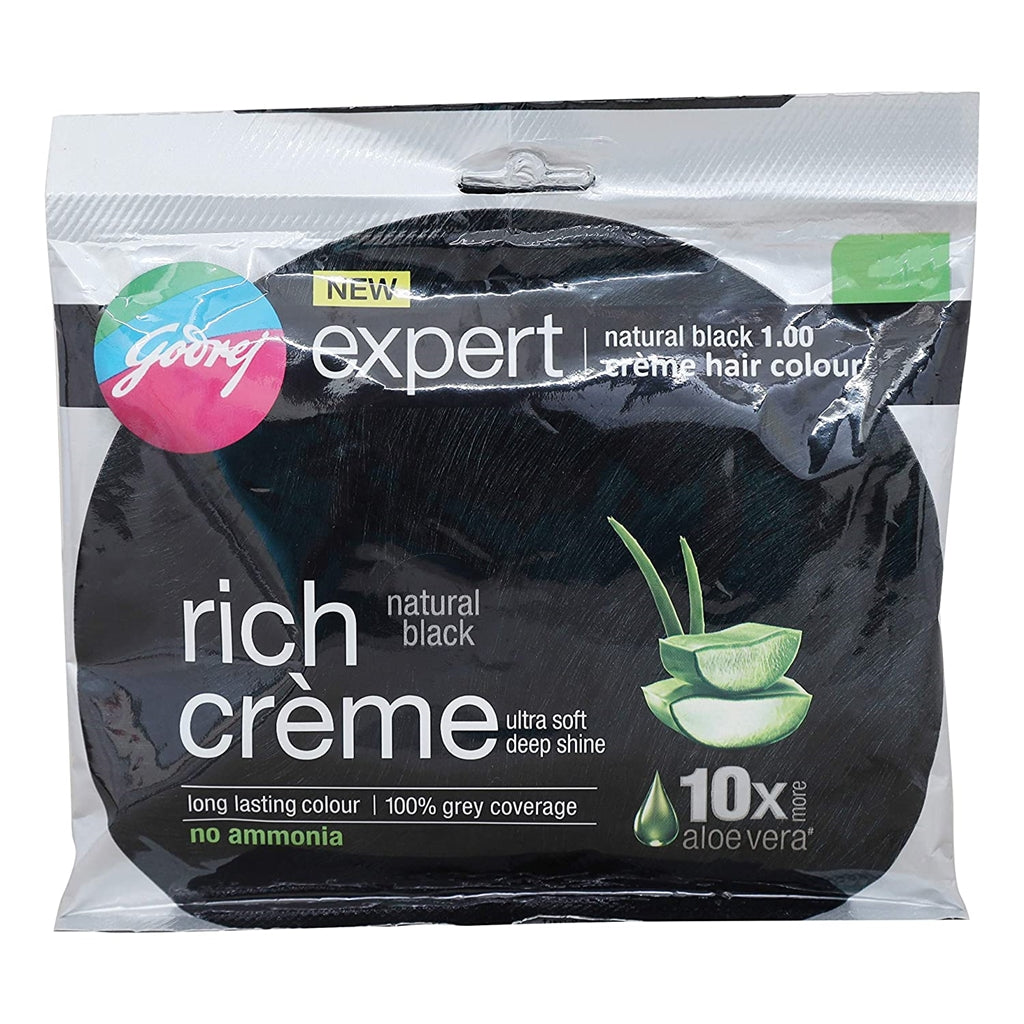 Godrej Expert Rich Creme Hair Natural Black Colour - Distacart