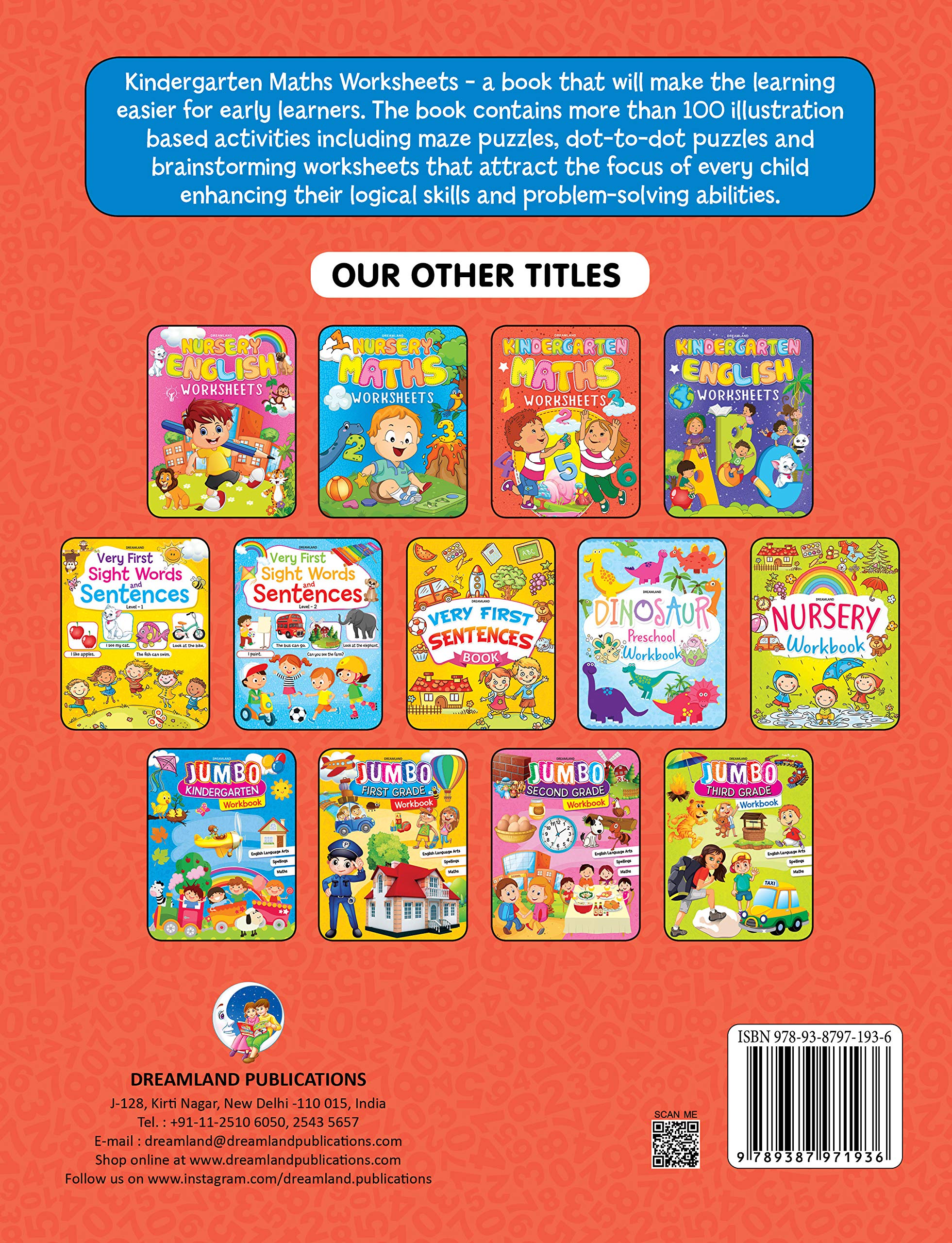 Dreamland Kindergarten Maths Worksheets - Distacart