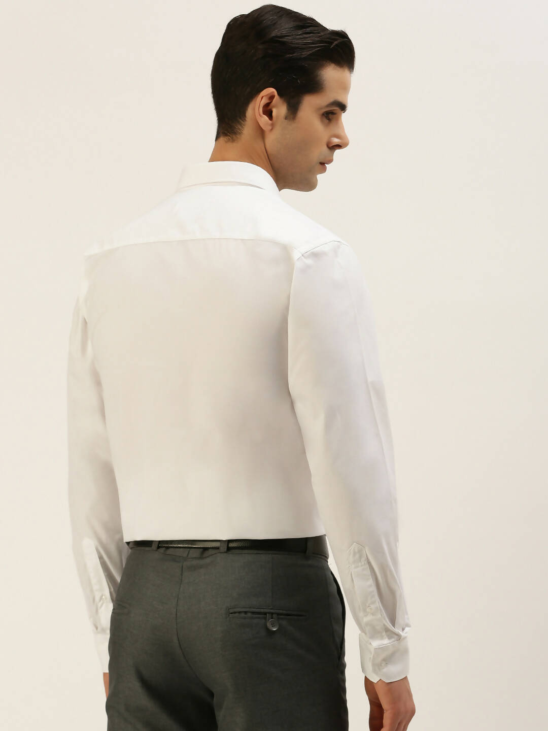Ramraj Cotton Mens Full Sleeve Formal Poly Cotton White Shirt - Distacart