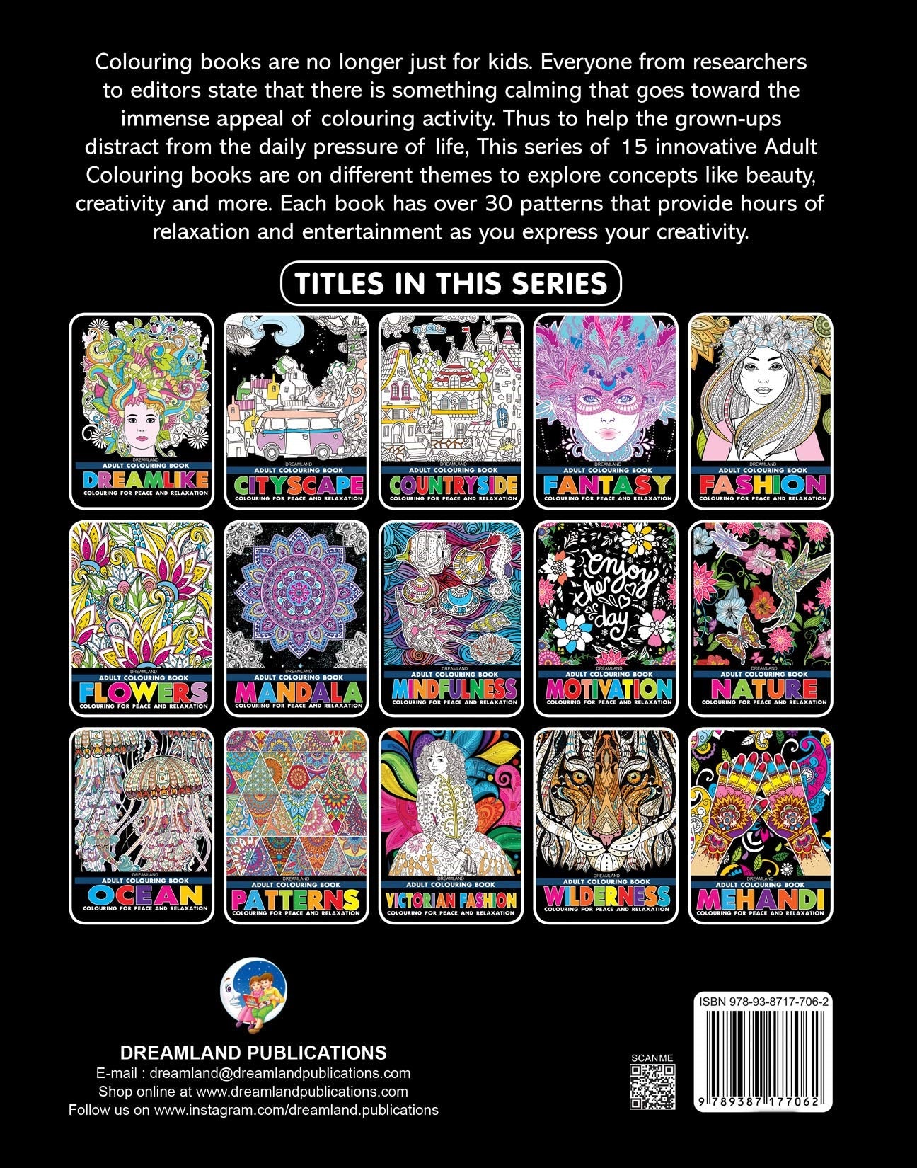 Dreamland Patterns- Colouring Book for Adults - Distacart