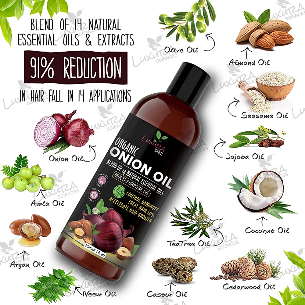 Luxura Sciences Onion Oil and Black Seed Oil - Distacart