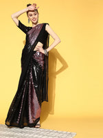 Thumbnail for Mitera Embellished Saree with Solid Border - Distacart