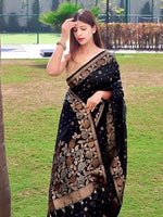 Thumbnail for Kalini Woven Design Zari Banarasi Saree - Distacart
