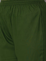 Thumbnail for Kalini Women Green & Pink Floral Embroidered Kurta with Trousers - Distacart