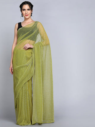 Kalini Shimmer Zari Lycra Saree - Distacart