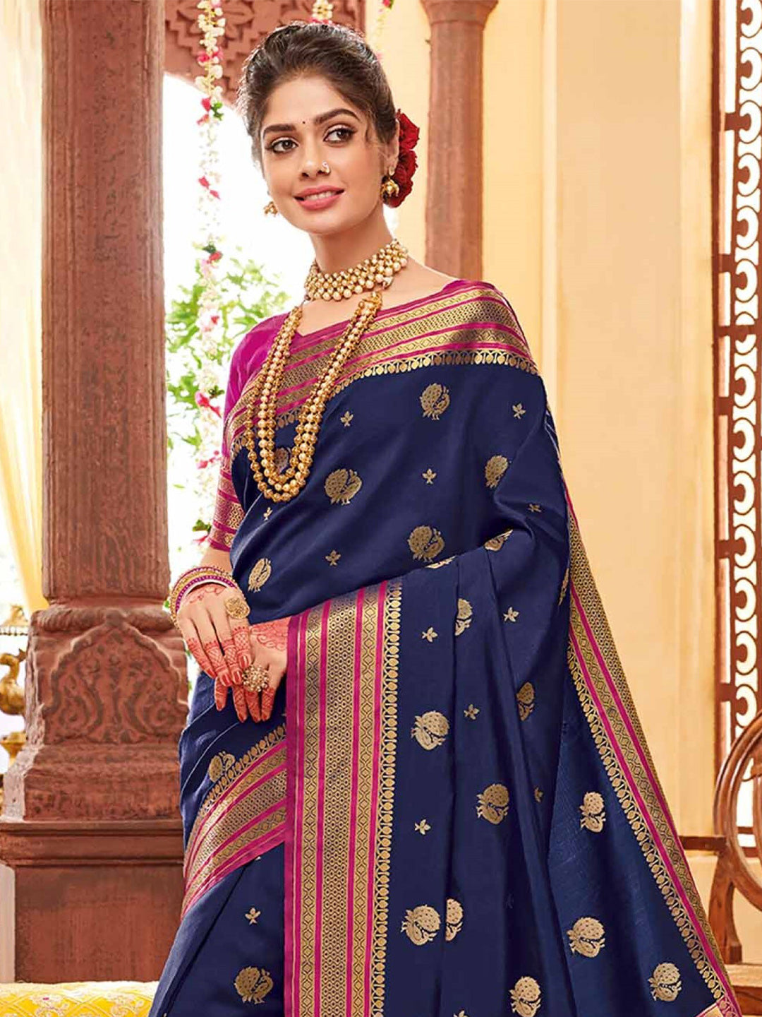 Mitera Woven Design Zari Paithani Saree - Distacart