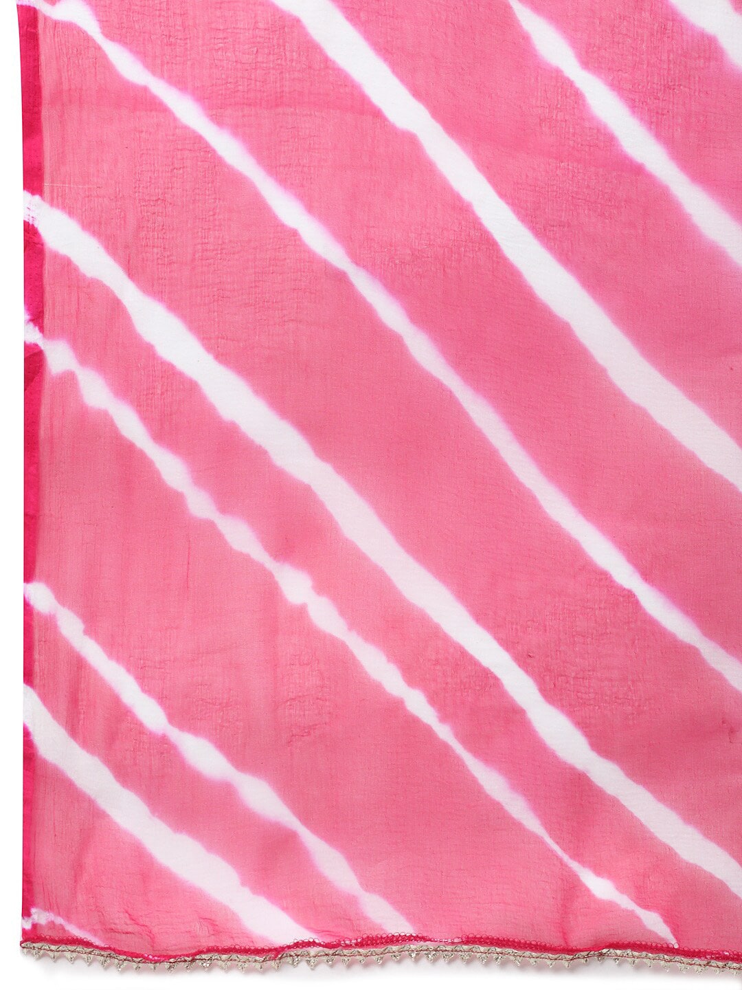 Kalini Women Pink Bandhani Printed Thread Work Kurta with Palazzos & With Dupatta - Distacart