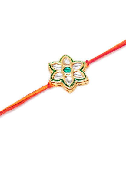 Designer kundan Rakhi - Ruby Raang - Distacart