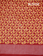 Thumbnail for Combo of Parrot Green and Red Patola Print Semi Chanderi Saree By Gayathri Reddy Designer Studio - Distacart