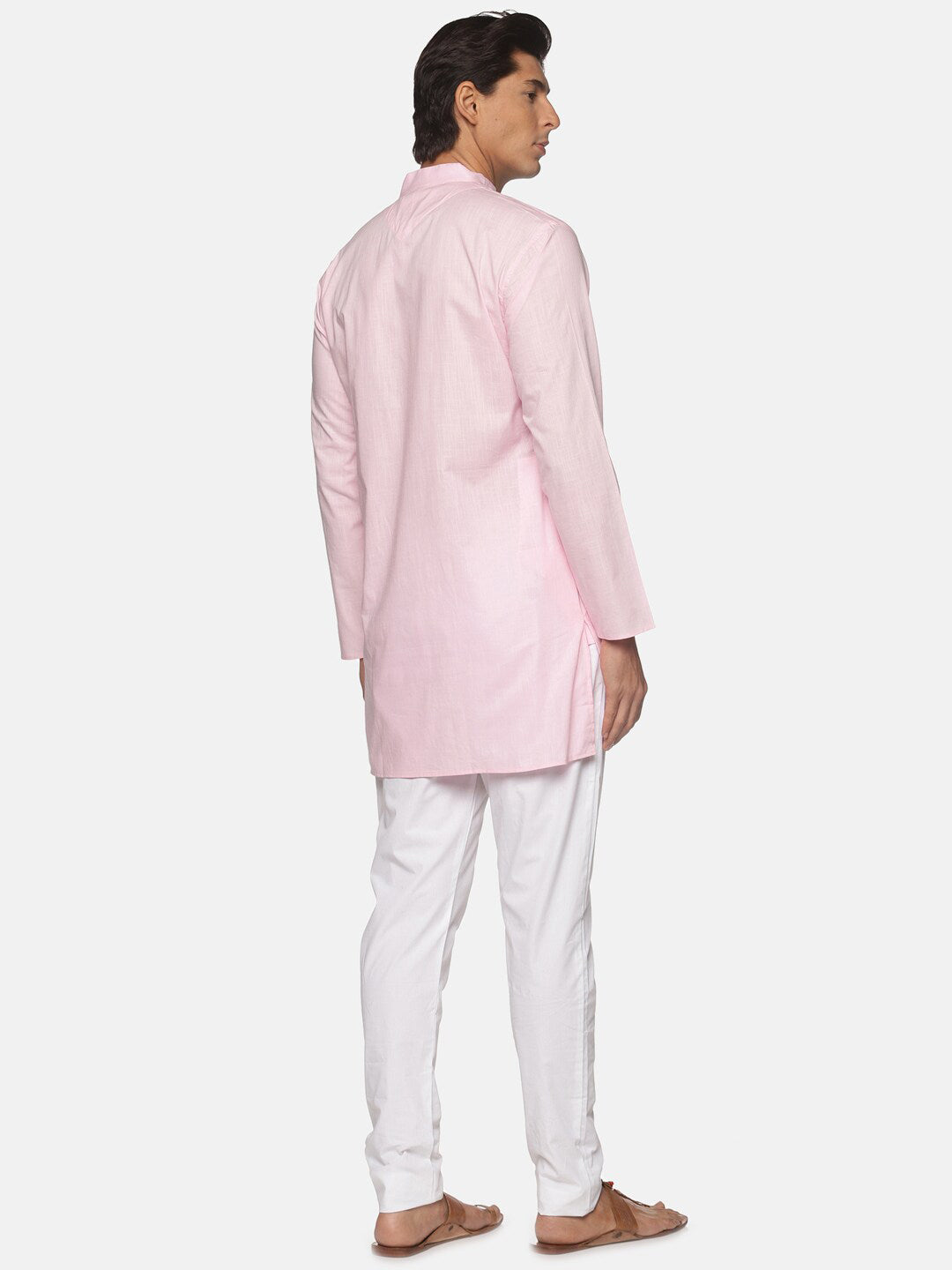 Sethukrishna Mens Pink Pure Cotton Kurta with Pyjamas - Distacart