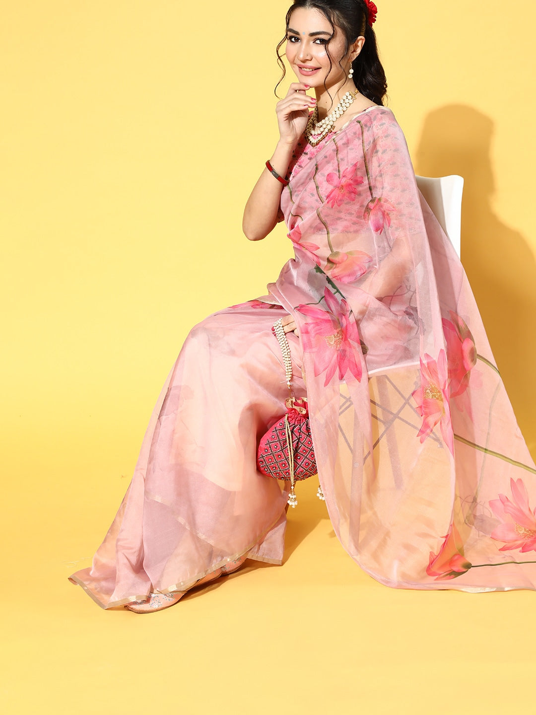 Saree Mall Saree Mall Floral Saree - Distacart