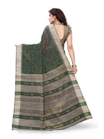 Thumbnail for Kalini Women Green & Beige Printed Cotton Saree - Distacart