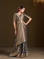 Thumbnail for Sangria Floral Woven Design Sarees - Distacart