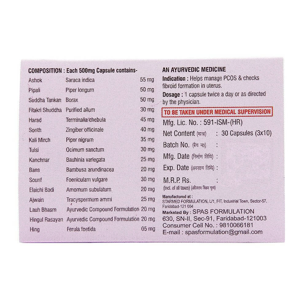 Prachin Fybrocyst Red And White Capsules For Women - Distacart