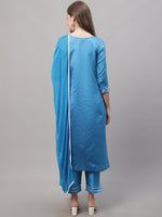 Thumbnail for Kalini Floral Embroidered Kurta with Trousers & Dupatta - Distacart