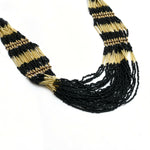 Thumbnail for Mominos Fashion Johar Kamal Handicraft Finish Beads Work Long Necklace For Women (Black /Golden) - Distacart