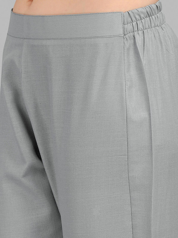 Kalini Women Floral Embroidered Regular Pure Cotton Kurta With Trousers & Dupatta - Distacart