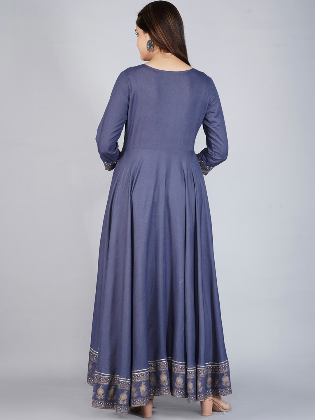 Kalini Women Blue Thread Work Anarkali Kurta - Distacart