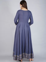 Thumbnail for Kalini Women Blue Thread Work Anarkali Kurta - Distacart