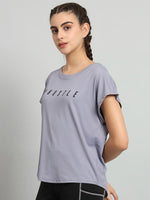 Thumbnail for MKH Typography Printed Relaxed Fit Dri-Fit T-shirt - Distacart