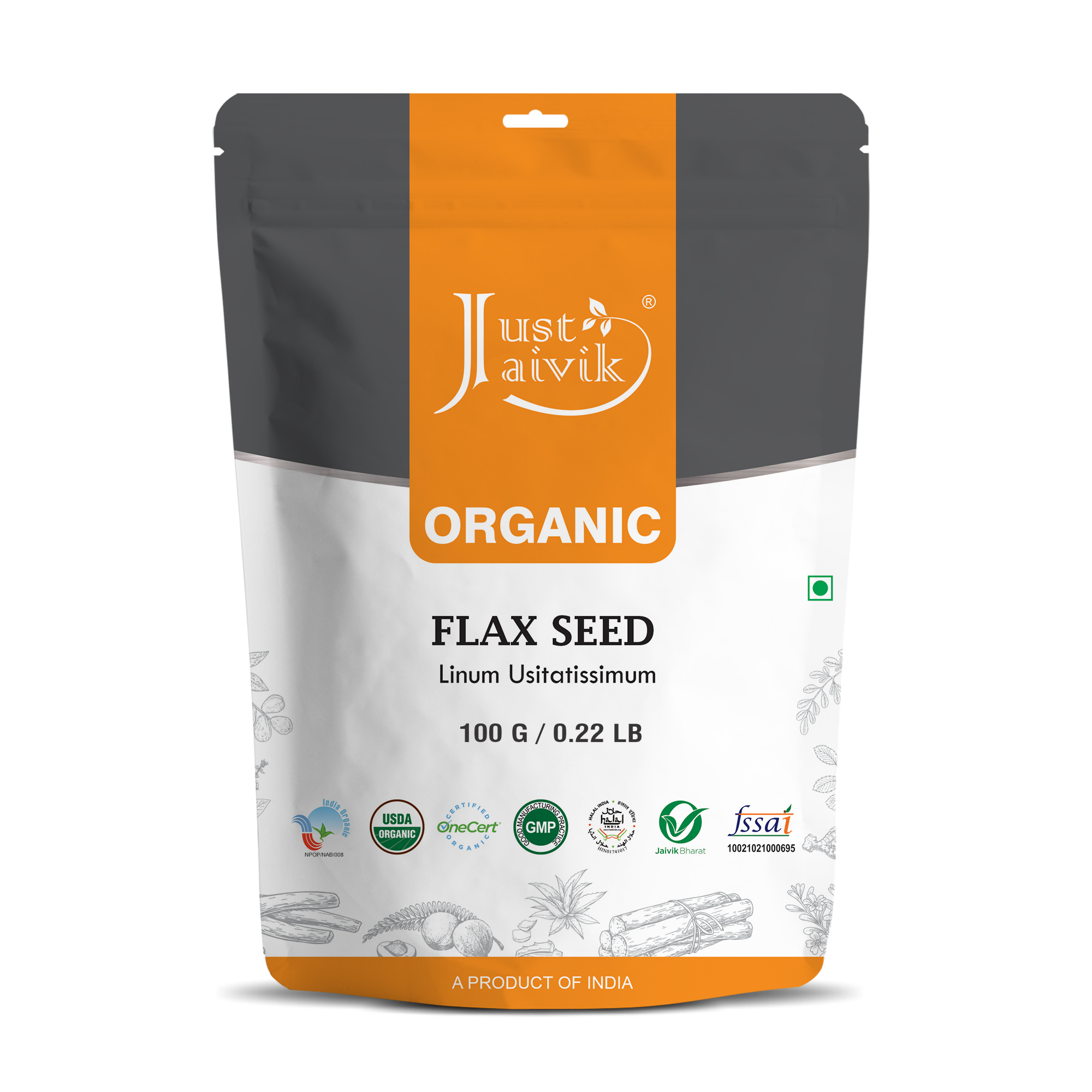 Just Jaivik Organic Flax Seeds - Distacart