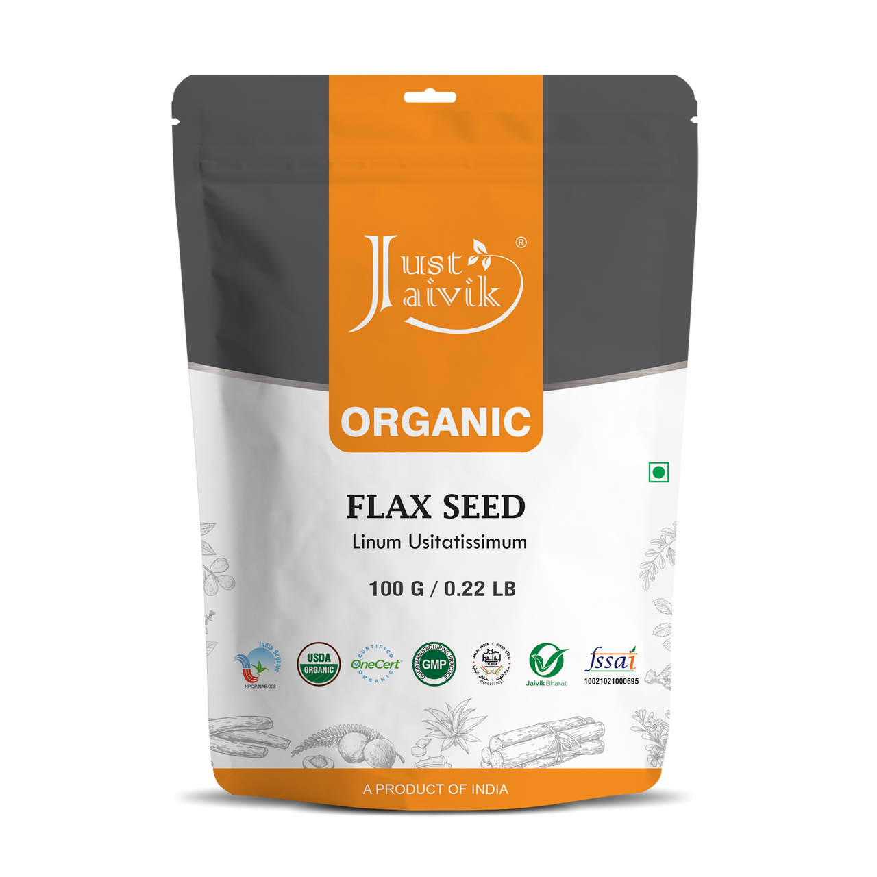 Just Jaivik Organic Flax Seeds - Distacart