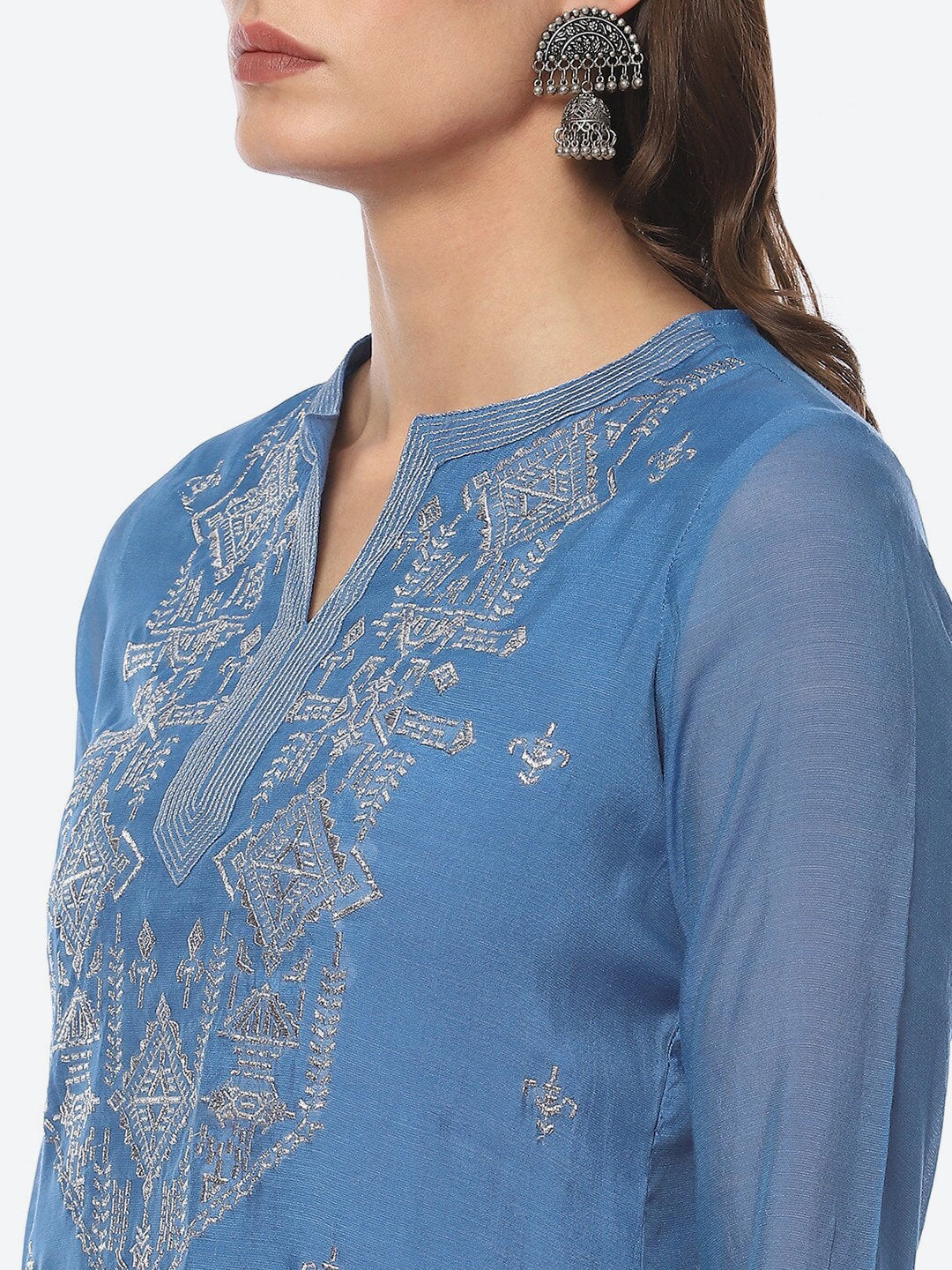 Biba Women Ethnic Motifs Embroidered Thread Work Kurta - Distacart