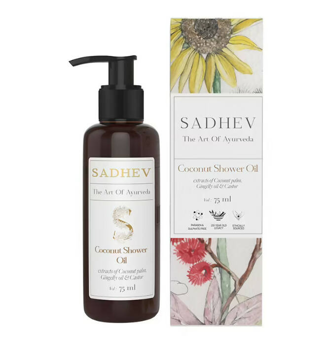 Sadhev Ayurvedic Coconut Shower Oil - Distacart