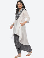 Thumbnail for Biba Shirt Collar Floral Printed Kurta With Harem Pants - Distacart