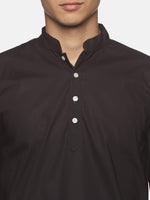 Thumbnail for Sethukrishna Men Black Pure Cotton Kurta with Pyjamas - Distacart