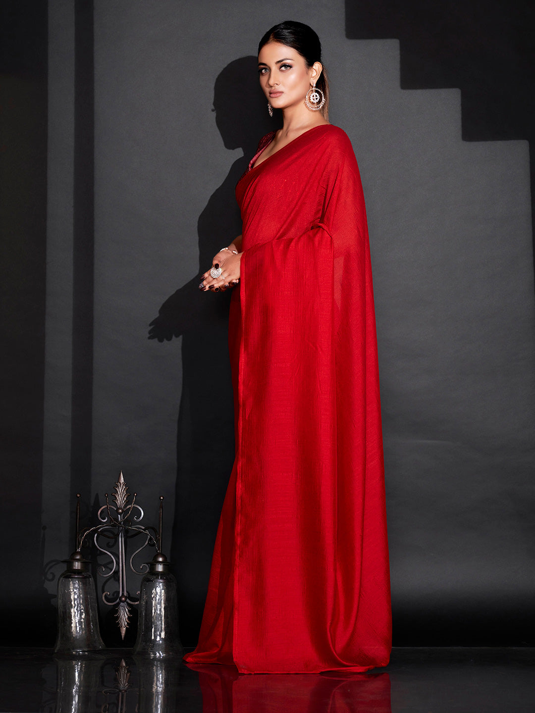 Tikhi Imli Ready To Wear Party Saree - Distacart