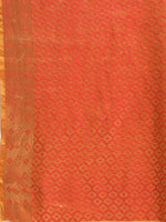 Thumbnail for Mitera Yellow Silk Blend Woven Design Kanjeevaram Saree - Distacart