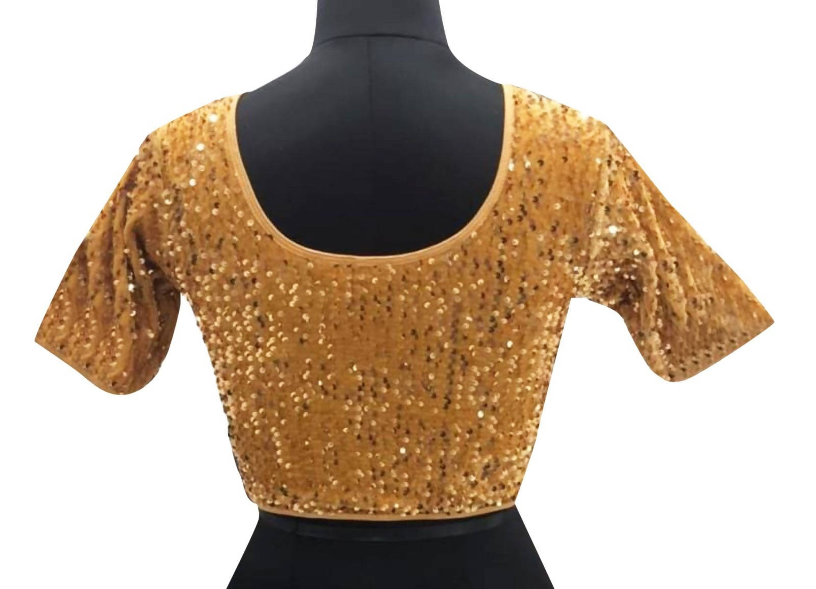 Vamika Brown Velvet Sequence Blouse - Distacart