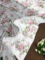 Thumbnail for Kalini Floral Printed Pure Georgette Saree - Distacart