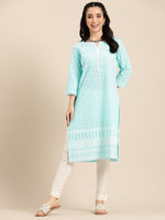 Thumbnail for Sangria Women Ethnic Motifs Embroidered Kurta - Distacart