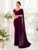 Thumbnail for Soch Beads And Stones Embellished Pure Chiffon Heavy Work Saree - Distacart