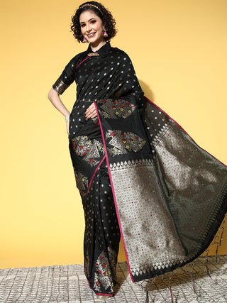Saree Mall Ethnic Motifs Saree with Solid Border - Distacart