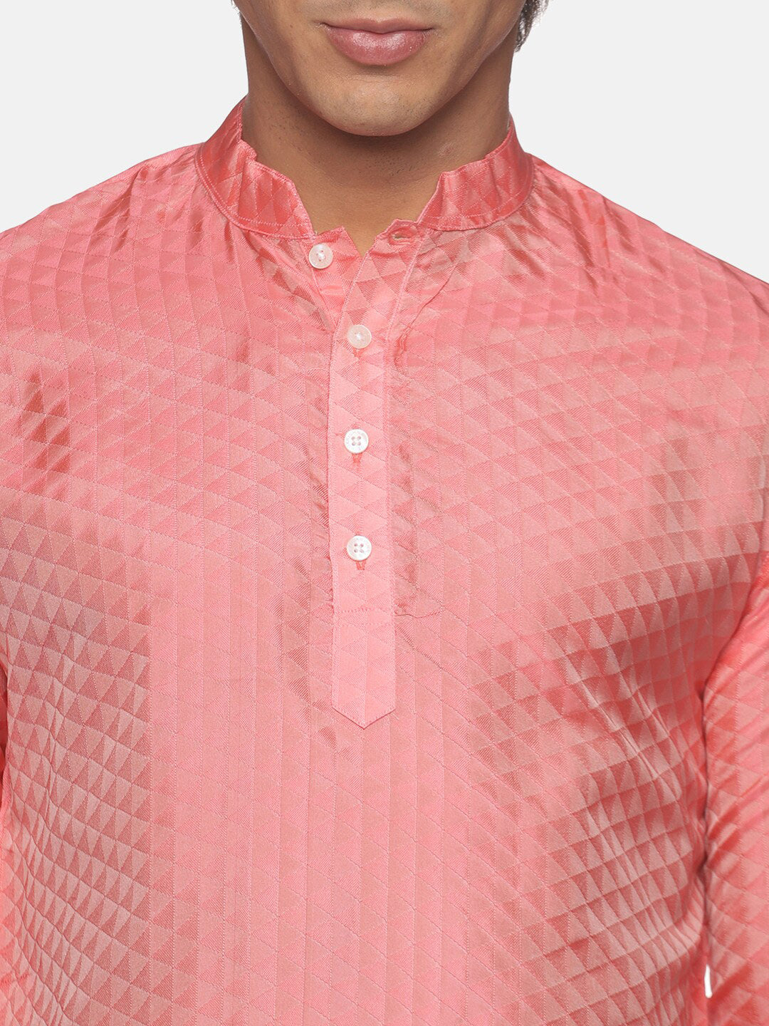 Sethukrishna Men Peach-Coloured Kurta with Pyjamas - Distacart