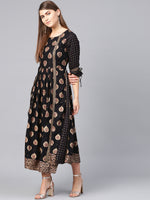 Thumbnail for Juniper Women Black Rayon Printed Jacket Style Dress - Distacart