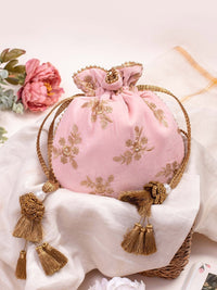 Thumbnail for Amyra Embroidered Potli bag - Distacart