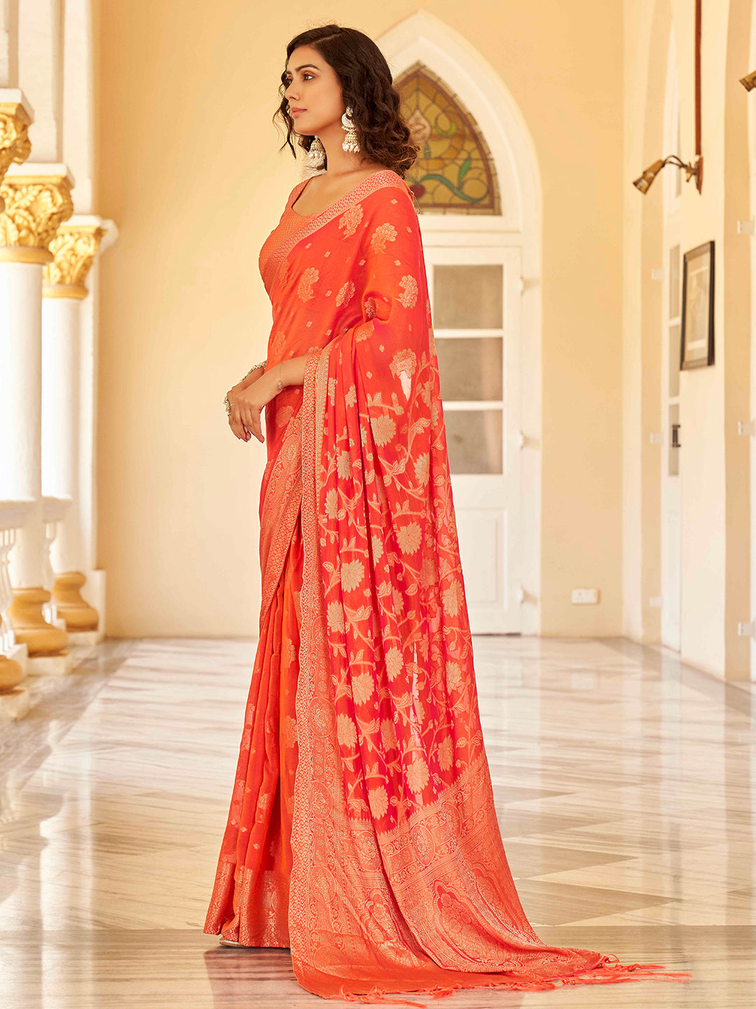 Tikhi Imli Ethnic Motifs Zari Art Silk Saree - Distacart