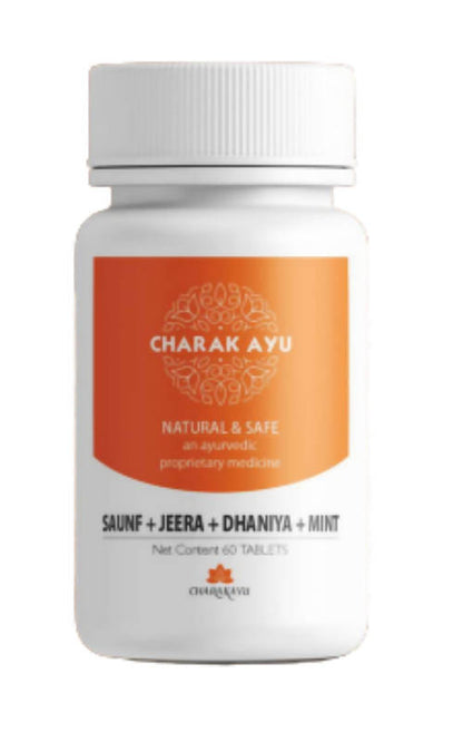 Charakayu Saunf + Jeera + Dhaniya + Mint Tablets - Distacart
