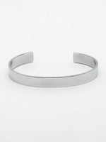 Thumbnail for NVR Men Silver Stainless Steel Cuff Bracelet - Distacart