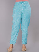 Thumbnail for Kalini Women Blue Ethnic Motifs Printed Pure Cotton Kurta with Trousers & With Dupatta - Distacart