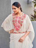 Thumbnail for Tikhi Imli Embroidered Kaftan Saree With Belt - Distacart
