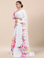 Thumbnail for Kalini Floral Printed Pure Cotton Block Print Saree - Distacart
