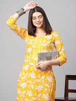 Thumbnail for Kalini Floral Printed Straight Kurta With Trousers - Distacart