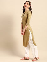 Thumbnail for Sangria Yoke Design Mirror Work Kurta - Distacart
