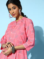 Thumbnail for Sangria Ethnic Motifs Cotton Blend Dhoti Kurta Set - Distacart